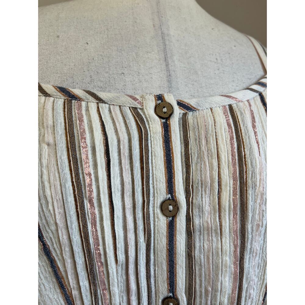 Veronica Beard Michi Metallic Stripe Maxi Dress Elegant Occasion Size Large - Picture 6 of 11